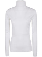 TURTLENECK SWEATER WITH LOGO Elisabetta Franchi WHITE 40