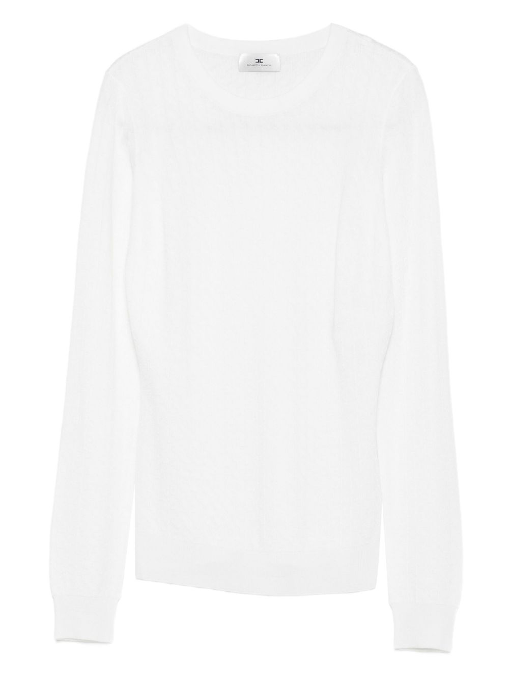 WOOL BLEND CREWNECK SWEATER Elisabetta Franchi IVORY 38