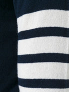 CLASSIC CREWNECK SHORT PULLOVER WITH WHITE 4 BAR STRIPE IN CASHMERE Thom Browne