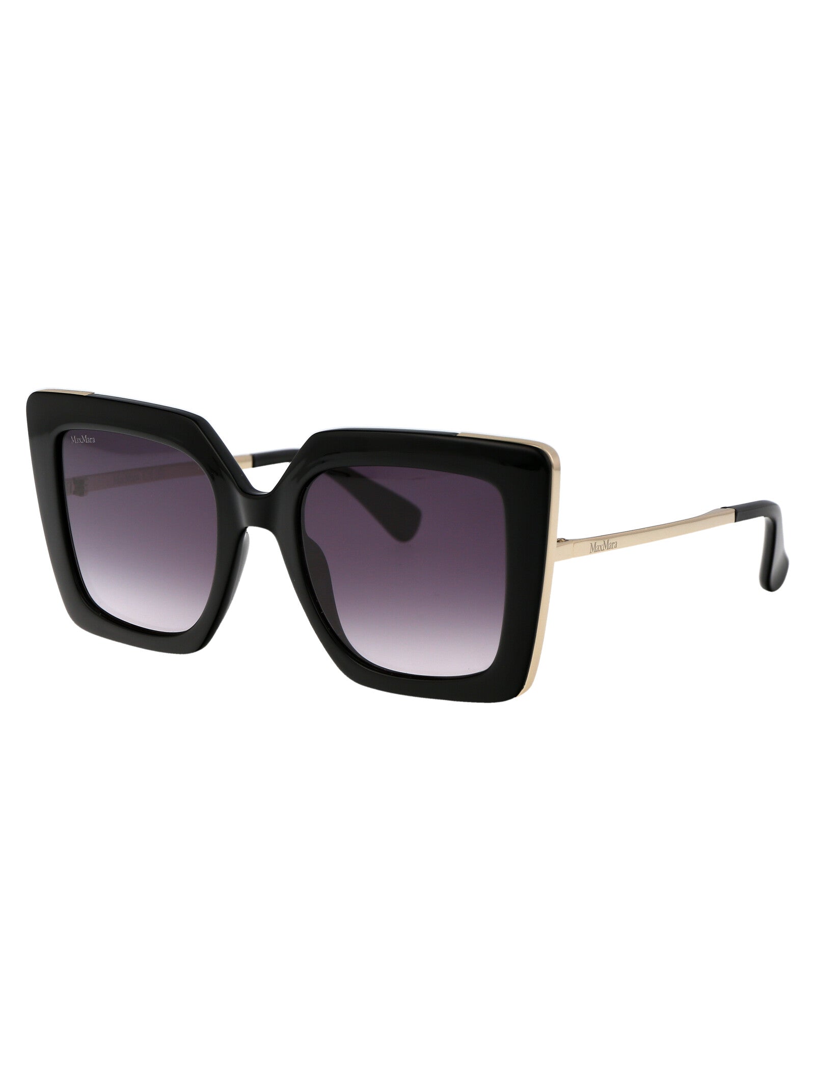 NERO LUCIDO/FUMO GRAD ACETATE SUNGLASSES Max Mara