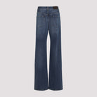 CONTEMPORARY LOOSE TROUSERS IN COMFORT COTTON DENIM WITH JEWELLERY Brunello Cucinelli