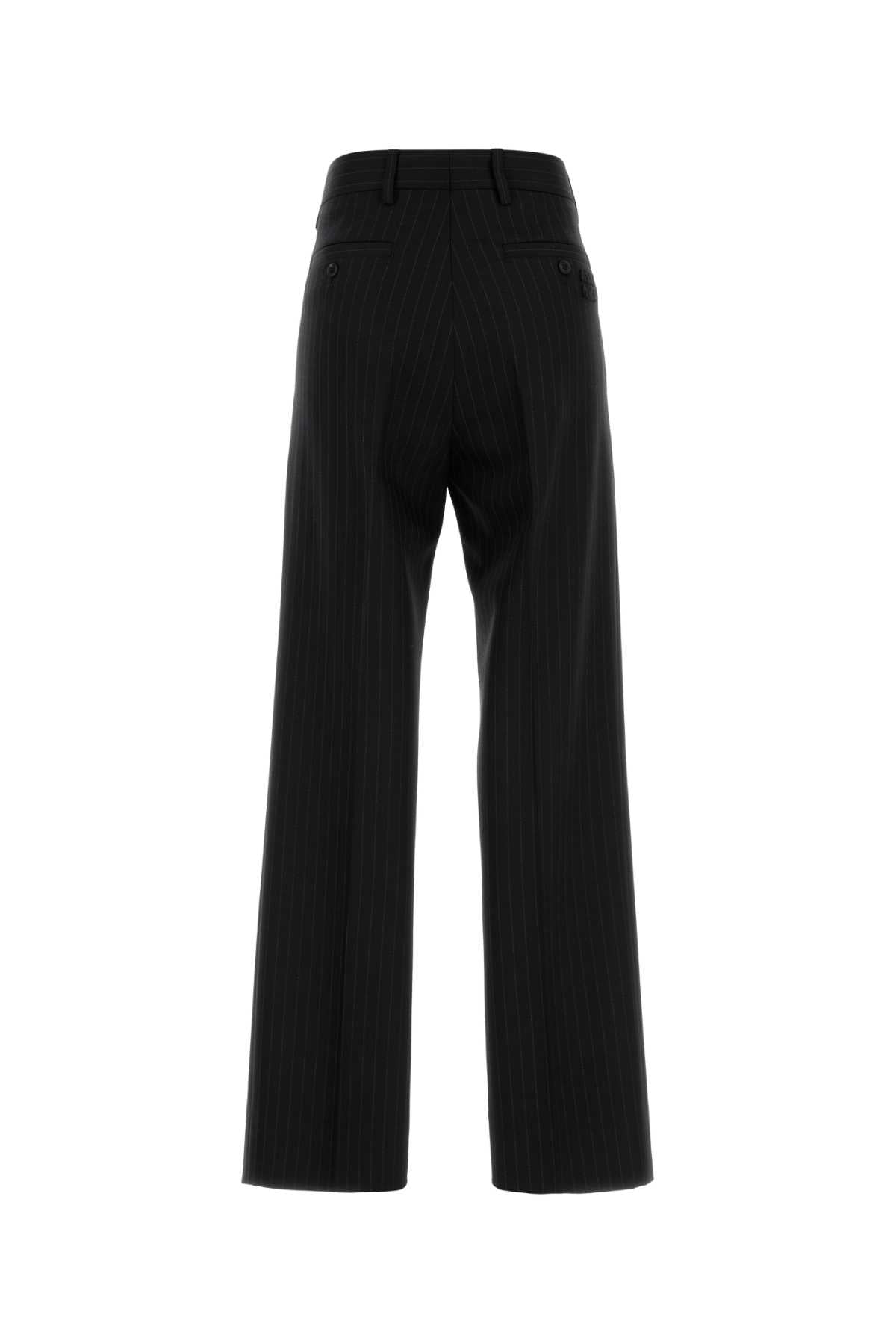 EMBROIDERED STRETCH WOOL PALAZZO PANT Miu Miu