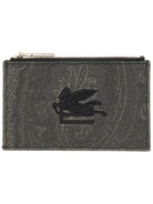 BLACK COTTON POLYESTER WALLETS Etro BLACK UNI