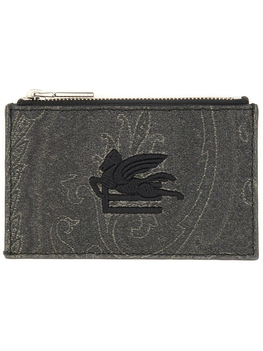 BLACK COTTON POLYESTER WALLETS Etro BLACK UNI