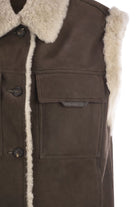 SLEEVELESS SHEARLING OUTERWEAR Brunello Cucinelli