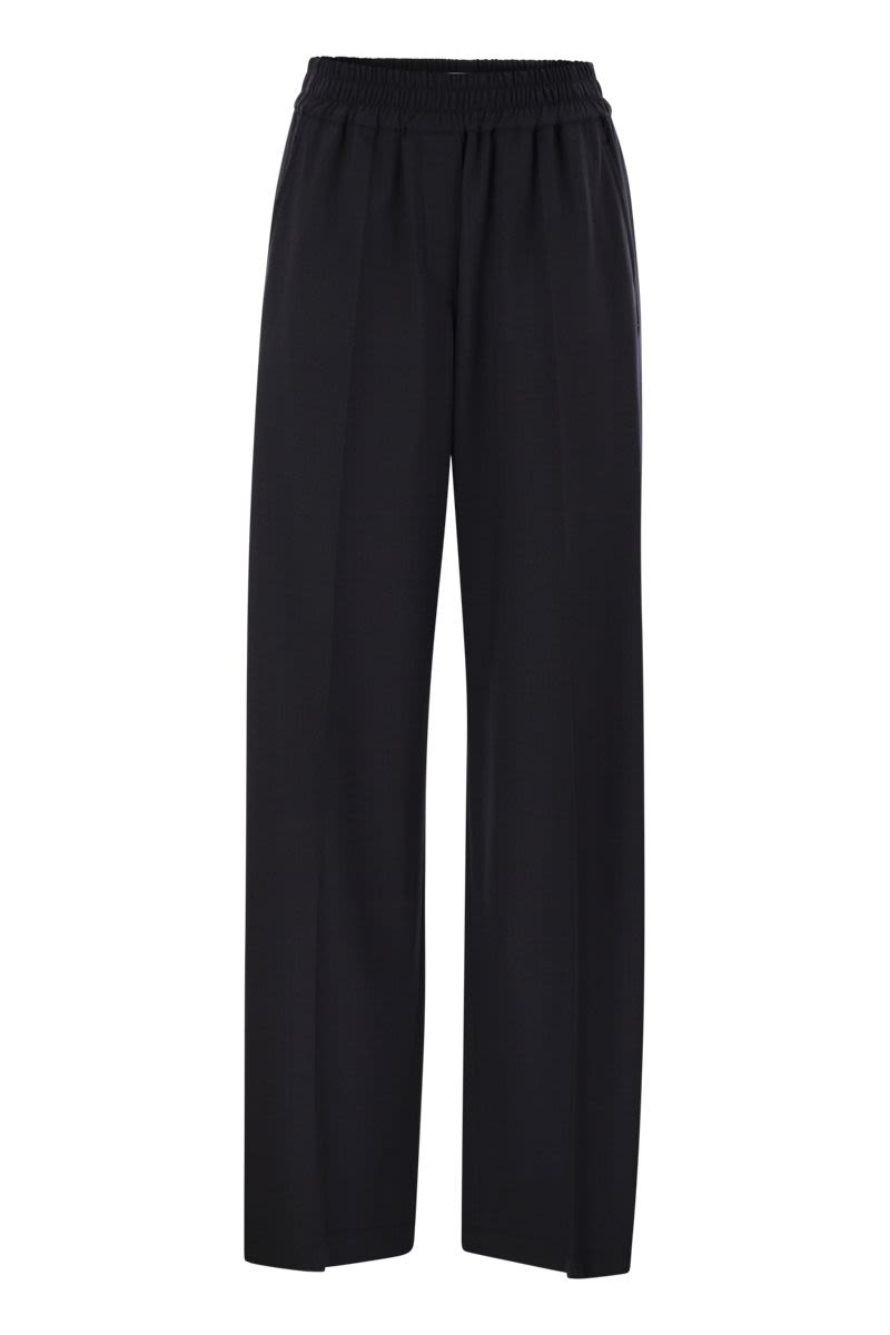 TROPICAL LUXURY WOOL LOOSE TROUSERS Brunello Cucinelli BLUE 44