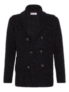 BLACK WOOL CASHMERE JACKET Brunello Cucinelli NERO CORTECCIA 52