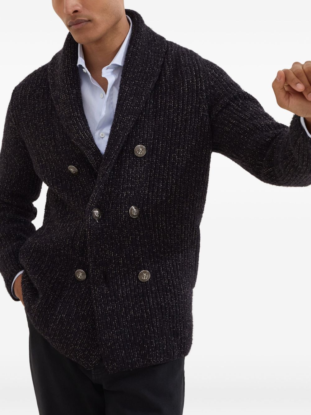 BLACK WOOL CASHMERE JACKET Brunello Cucinelli