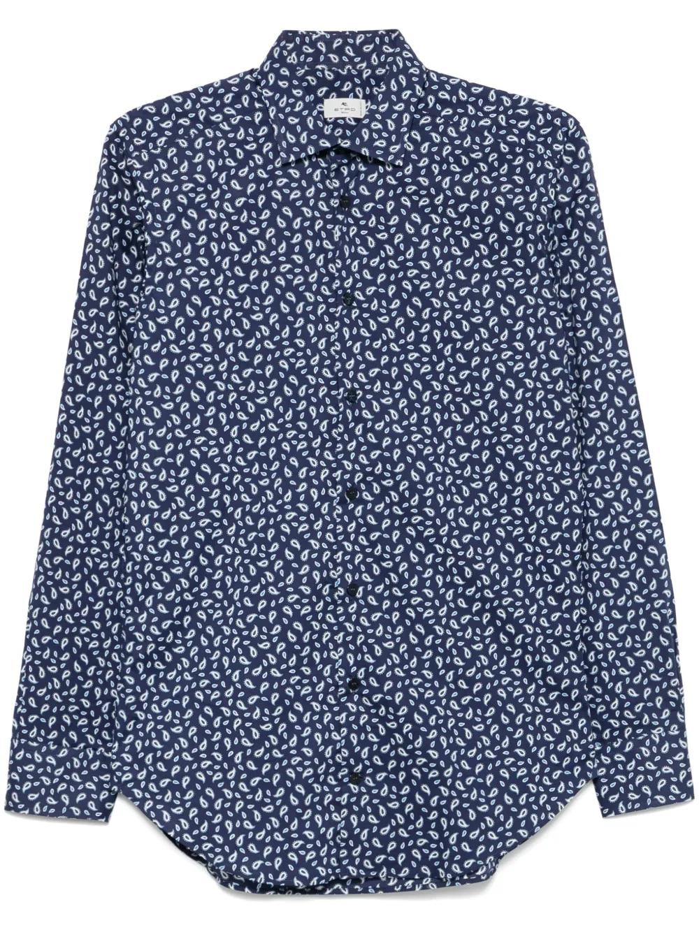 SHIRT FUJI Etro PRINT ON BLUE BASE 39