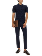 BLUE COTTON WOOL POLO SHIRTS Etro BLUE M