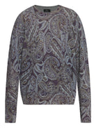 PAISLEY RIBBED WOOL SWEATER Etro GREY M