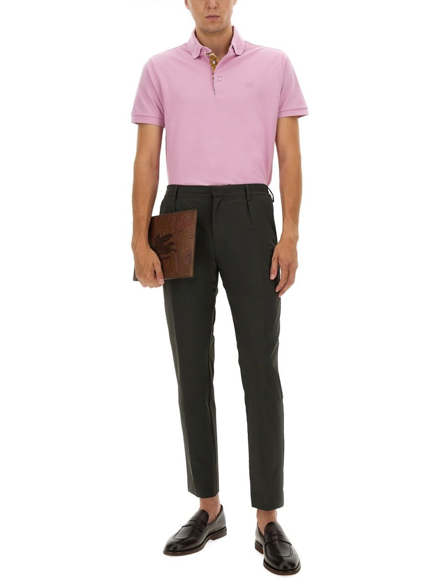 COTTON POLO SHIRT WITH PEGASUS Etro