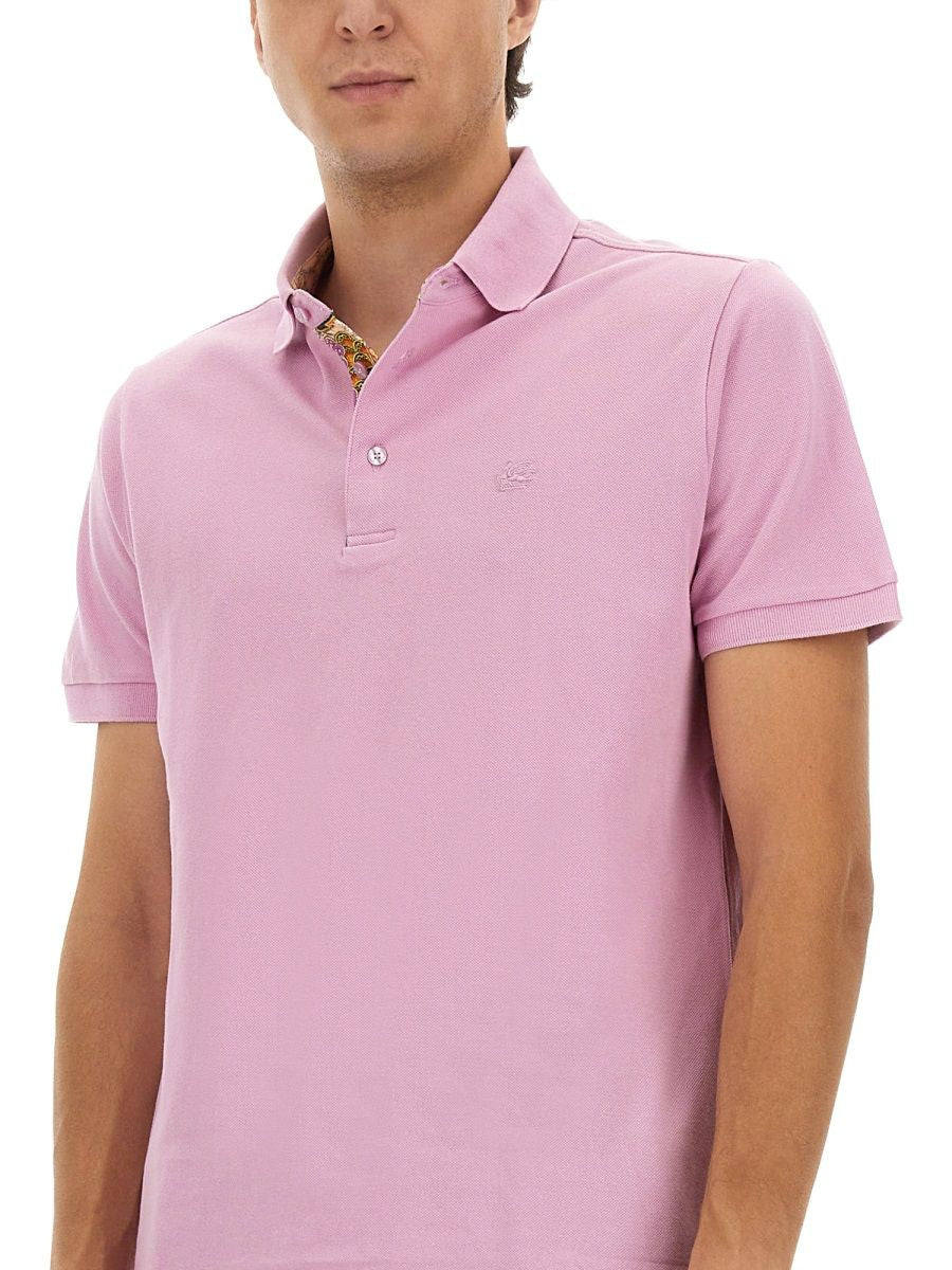 COTTON POLO SHIRT WITH PEGASUS Etro