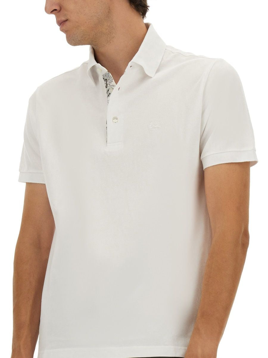 WHITE COTTON POLO SHIRTS Etro