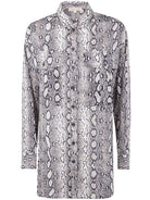 LONG SLEEVE OVERSIZED SNAKE SHIRT MICHAEL Michael Kors NUDE & NEUTRALS S