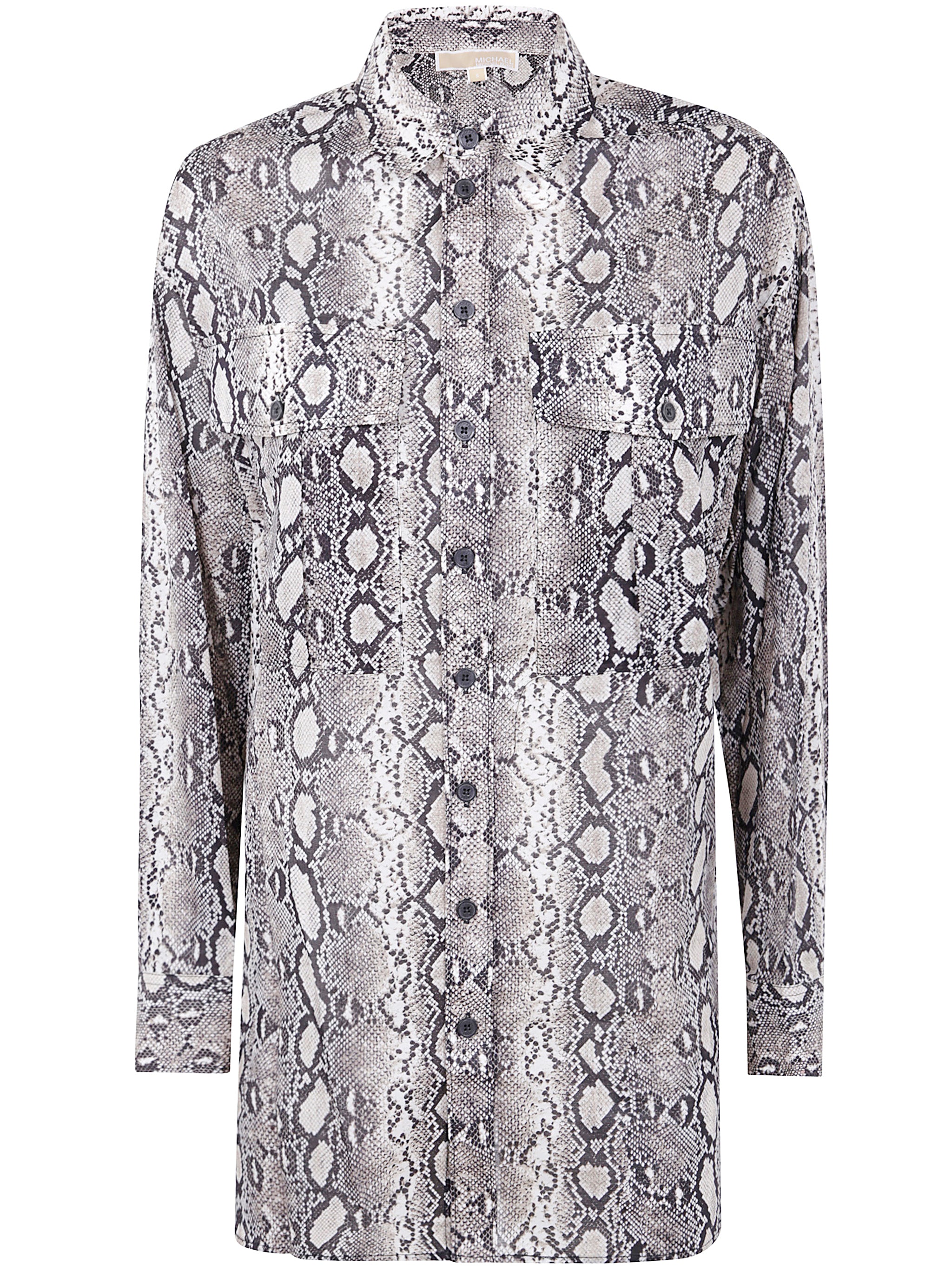 LONG SLEEVE OVERSIZED SNAKE SHIRT MICHAEL Michael Kors NUDE & NEUTRALS S