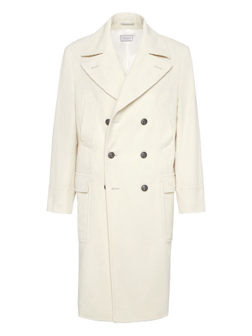 CASHMERE VELVET COAT Brunello Cucinelli WHITE 48