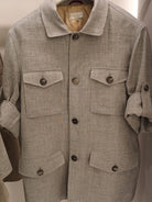 BROWN WOOL JACKET Brunello Cucinelli BROWN 52