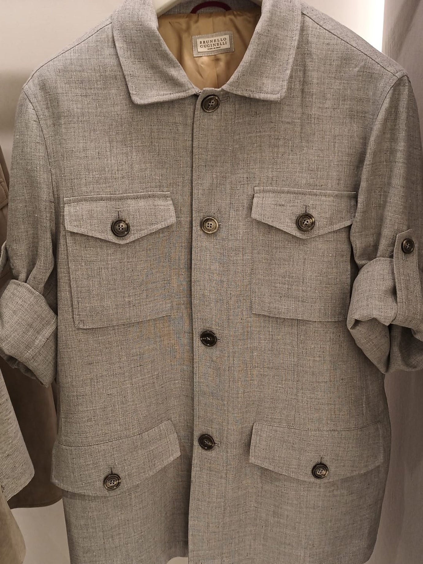 BROWN WOOL JACKET Brunello Cucinelli BROWN 52