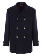 DOUBLE-BREASTED WOOL COAT Brunello Cucinelli BLUE 52