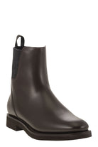 CHELSEA BOOT IN MATT CALFSKIN WITH SHINY DETAIL Brunello Cucinelli
