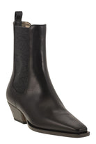 CLASSIC LEATHER CHELSEA BOOT WITH PRECIOUS BLOCK HEELS Brunello Cucinelli