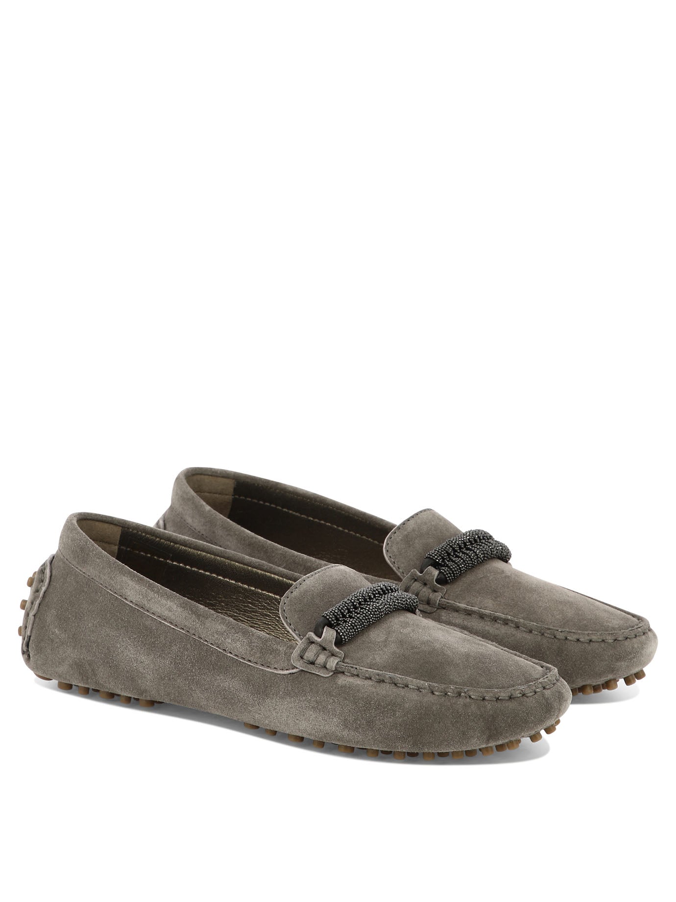 BROWN RUBBER LOAFERS Brunello Cucinelli