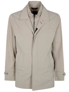 Grey polyamide spring jacket by Fay, front view