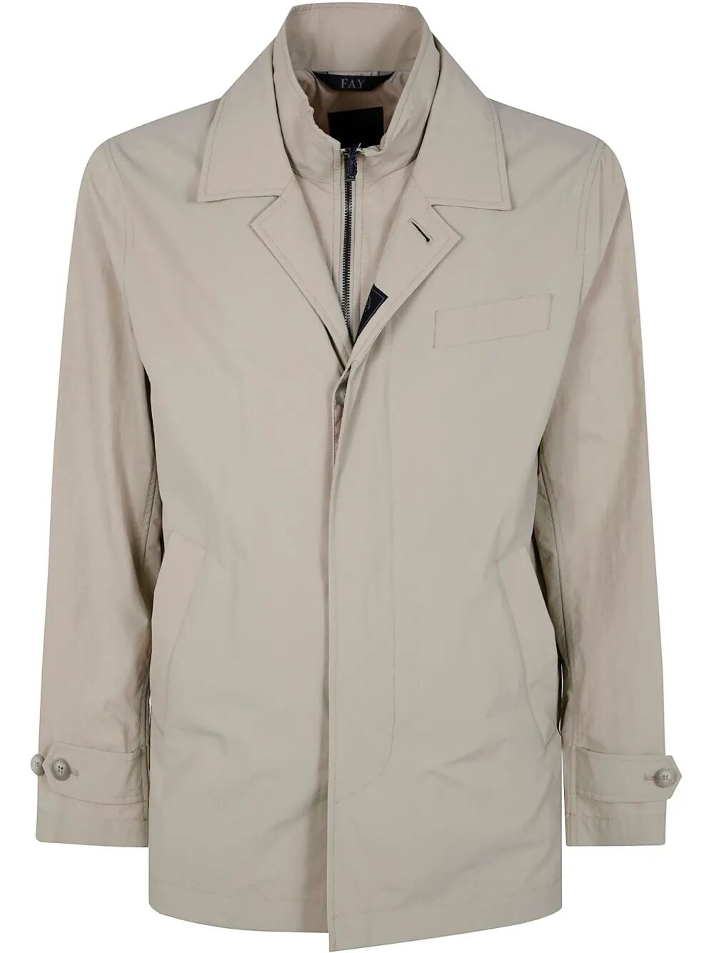 Fay spring jacket in grey, detail view