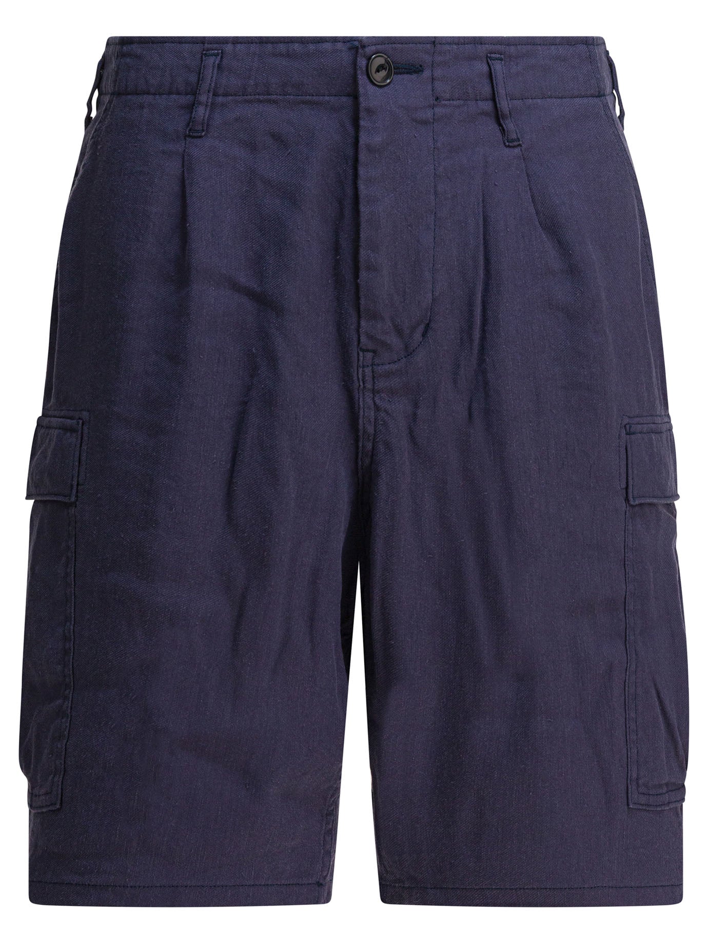 LINEN CARGO SHORTS Nonnative BLUE 3