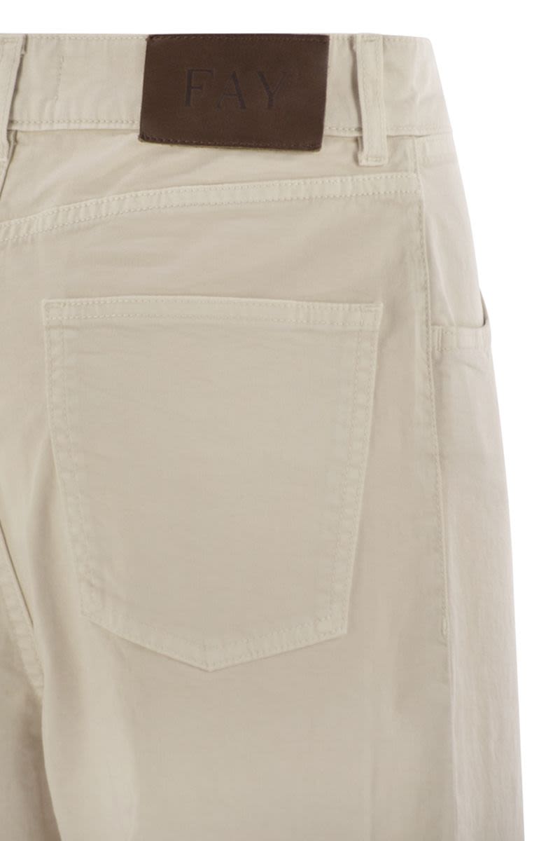 5-POCKET TROUSERS IN STRETCH COTTON DRILL Fay
