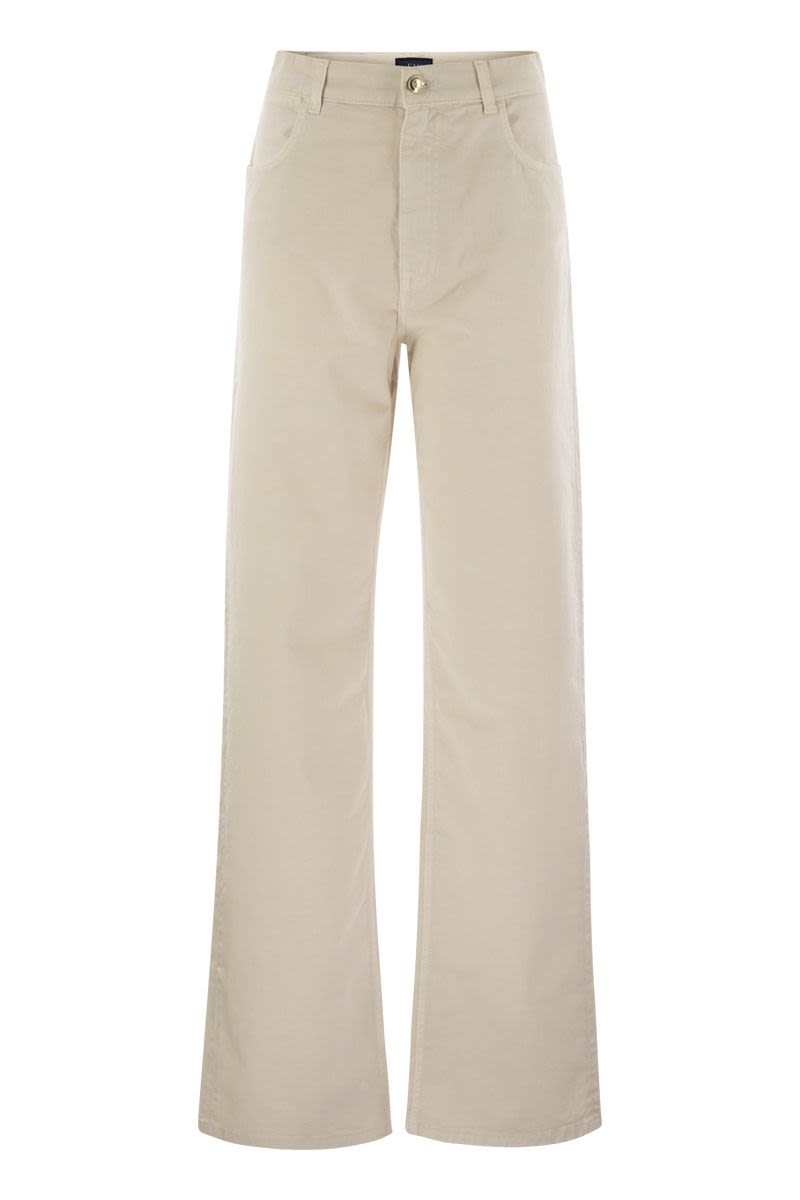 5-POCKET TROUSERS IN STRETCH COTTON DRILL Fay IVORY 27