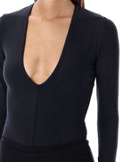 LONG SLEEVE DEEP V BODY SUIT ETERNE