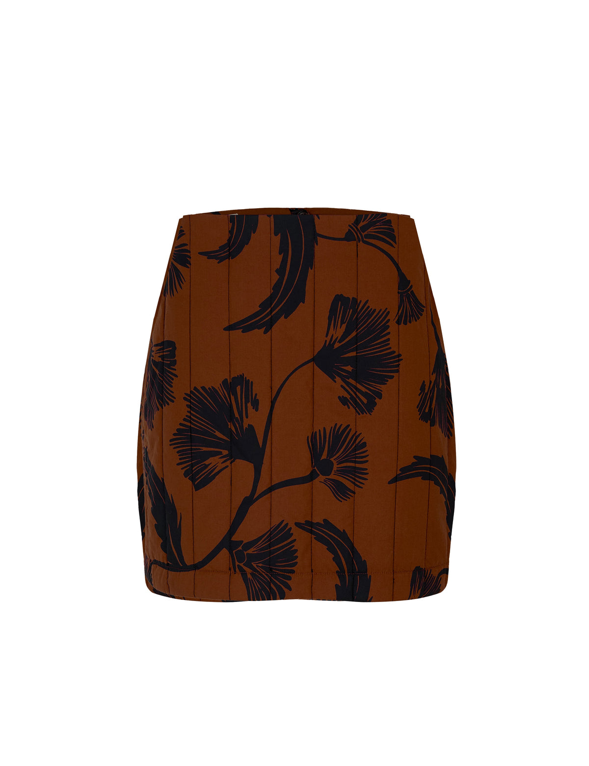Noir Bloom floral quilted mini skirt by Beyond by Vera, front view