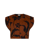 Noir Bloom quilted vest by Beyond by Vera, front view