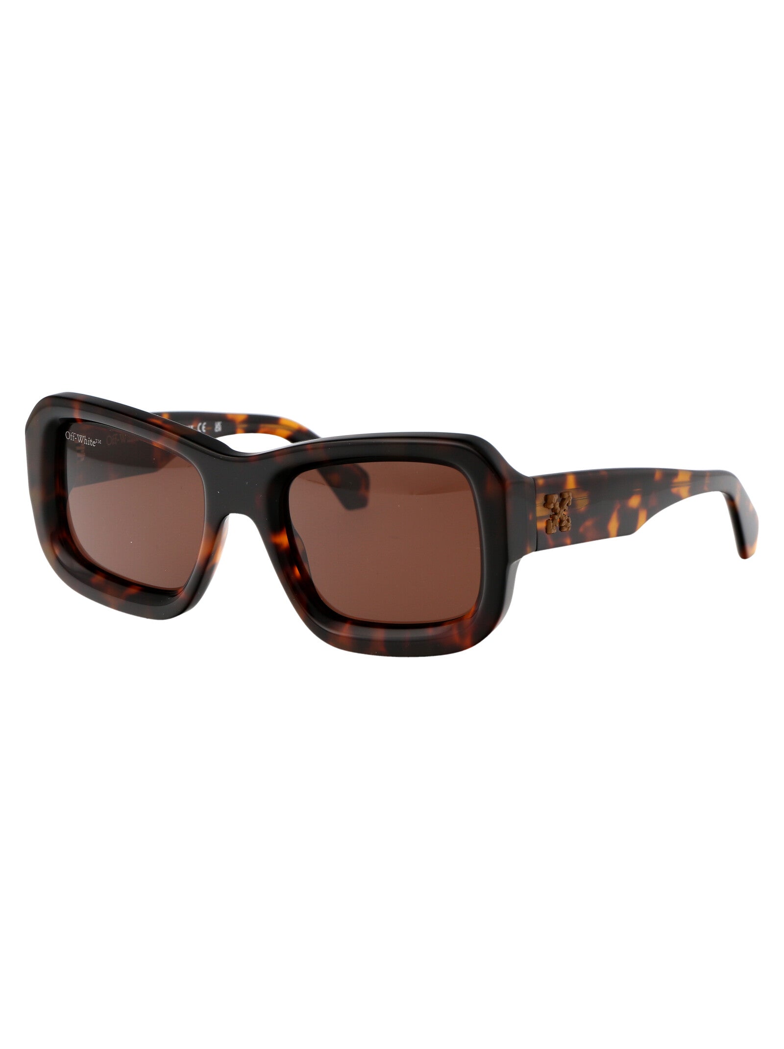 HAVANA ACETATE SUNGLASSES Off-White