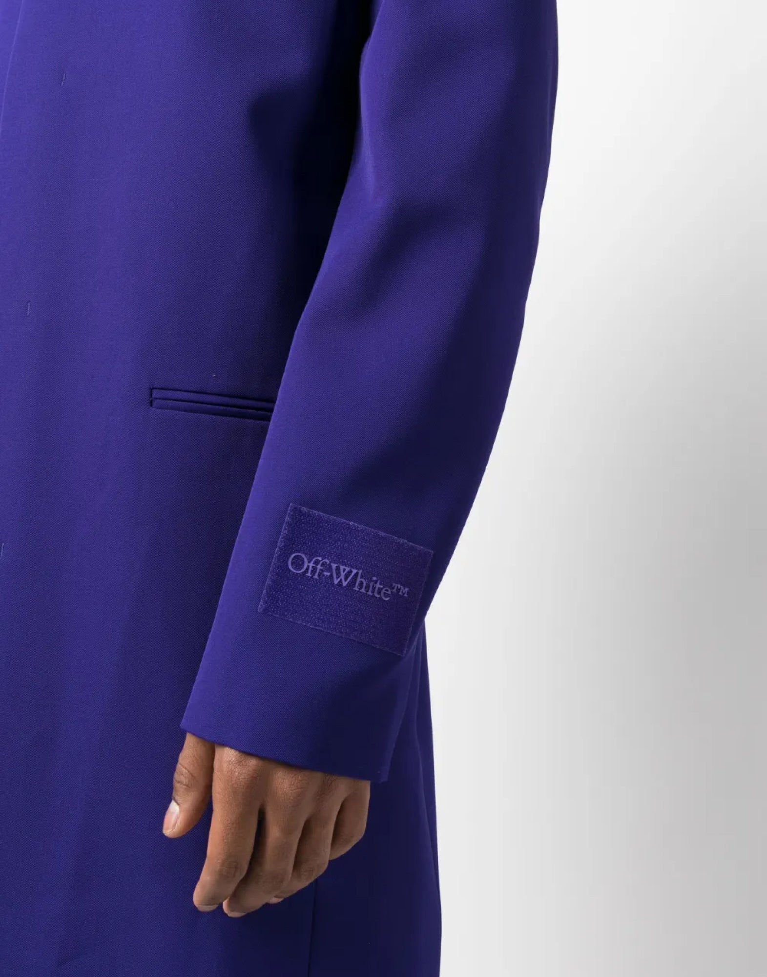 WAVE TAG DRY WOOL SKATE COAT Off-White