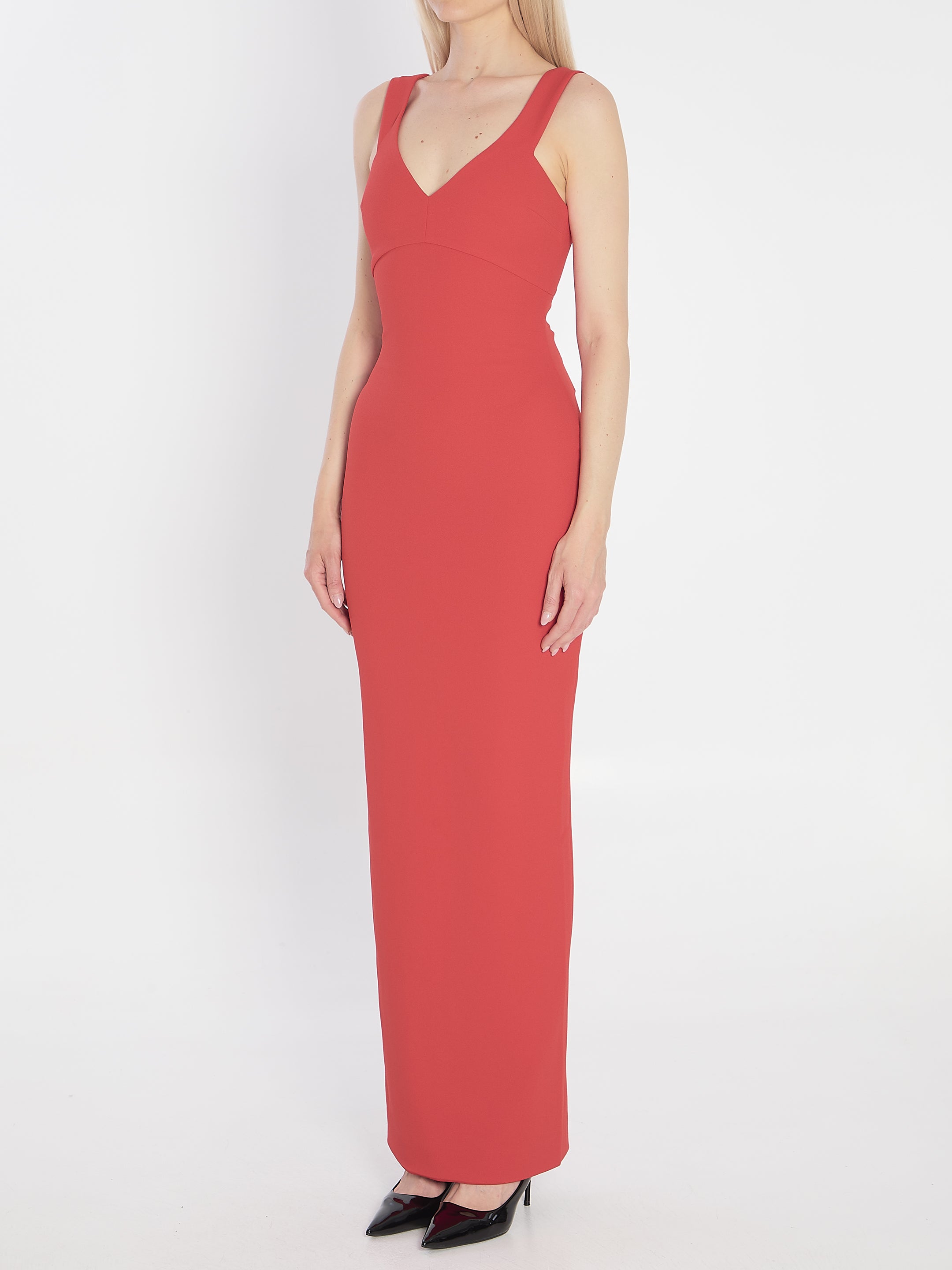 NALANI MAXI DRESS IN RED SOLACE London