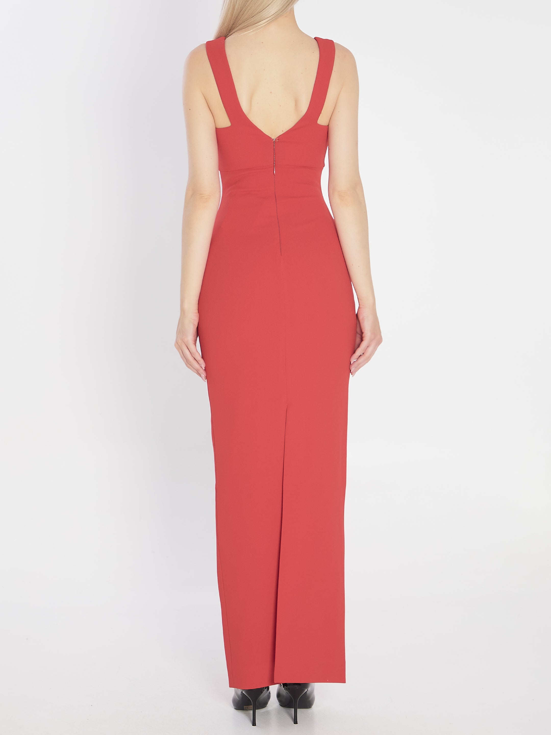 NALANI MAXI DRESS IN RED SOLACE London
