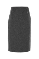 DARK GREY WOOL SKIRT Prada