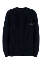 DARK BLUE WOOL BLEND SWEATER Prada BLUE 40