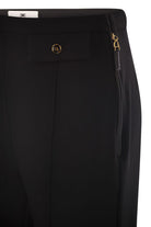 TROUSERS WITH LOGO BUTTONS Elisabetta Franchi