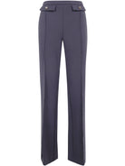 TROUSERS WITH LOGO BUTTONS Elisabetta Franchi BLACK 40