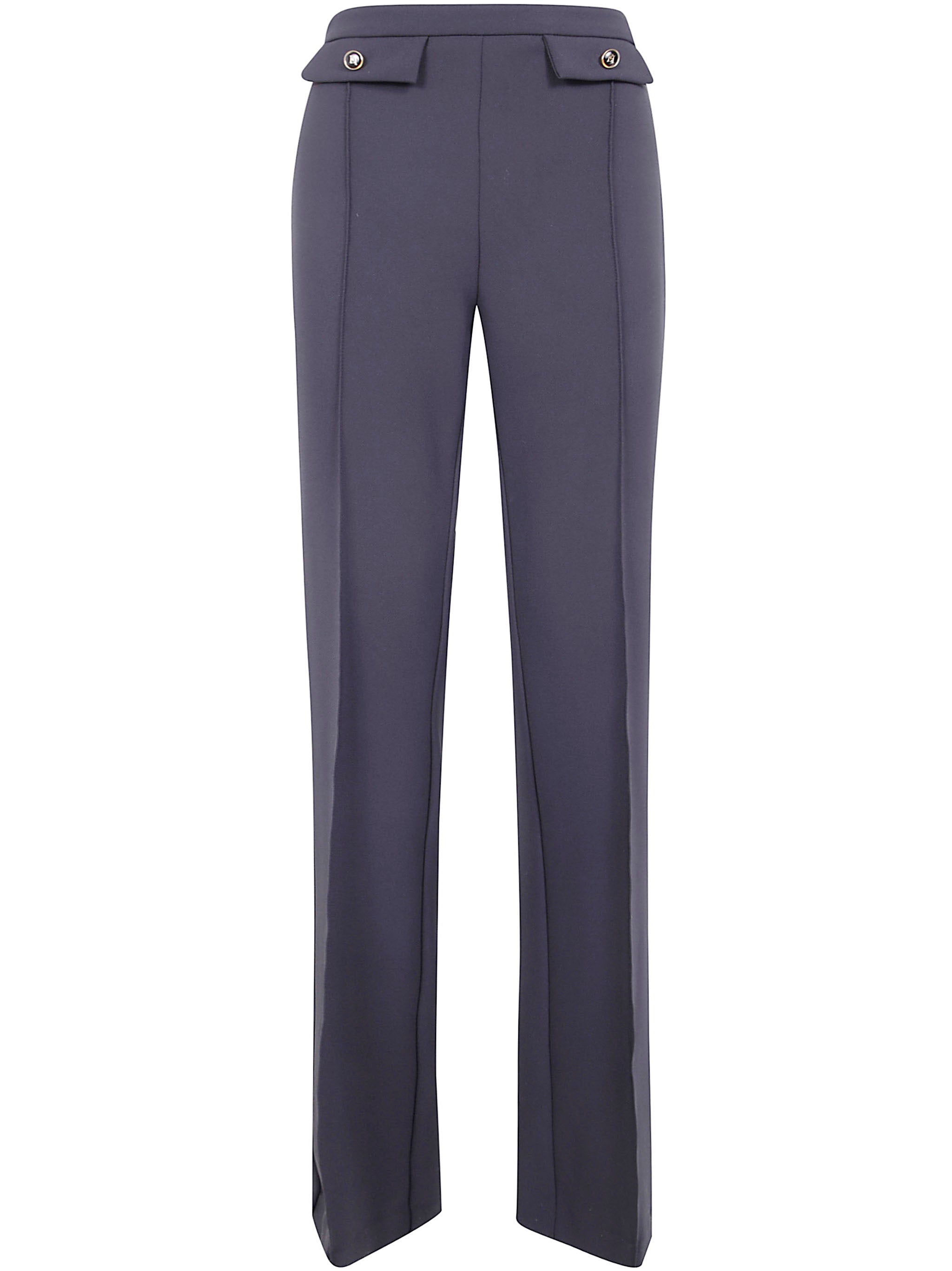 TROUSERS WITH LOGO BUTTONS Elisabetta Franchi BLACK 40
