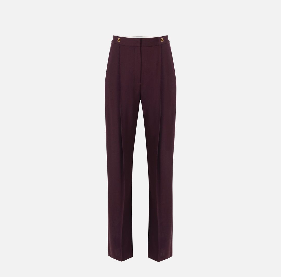 WOOL PANTS Elisabetta Franchi EA4MERLOT 58