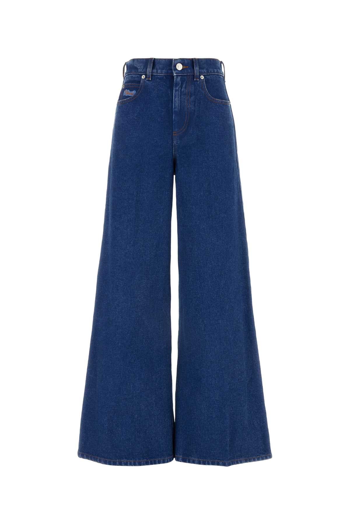 BLUE COTTON TROUSERS Marni BLUE 42