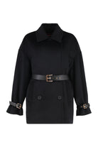 PAUSA DOUBLE-BREASTED VIRGIN WOOL COAT MAX MARA STUDIO black 40