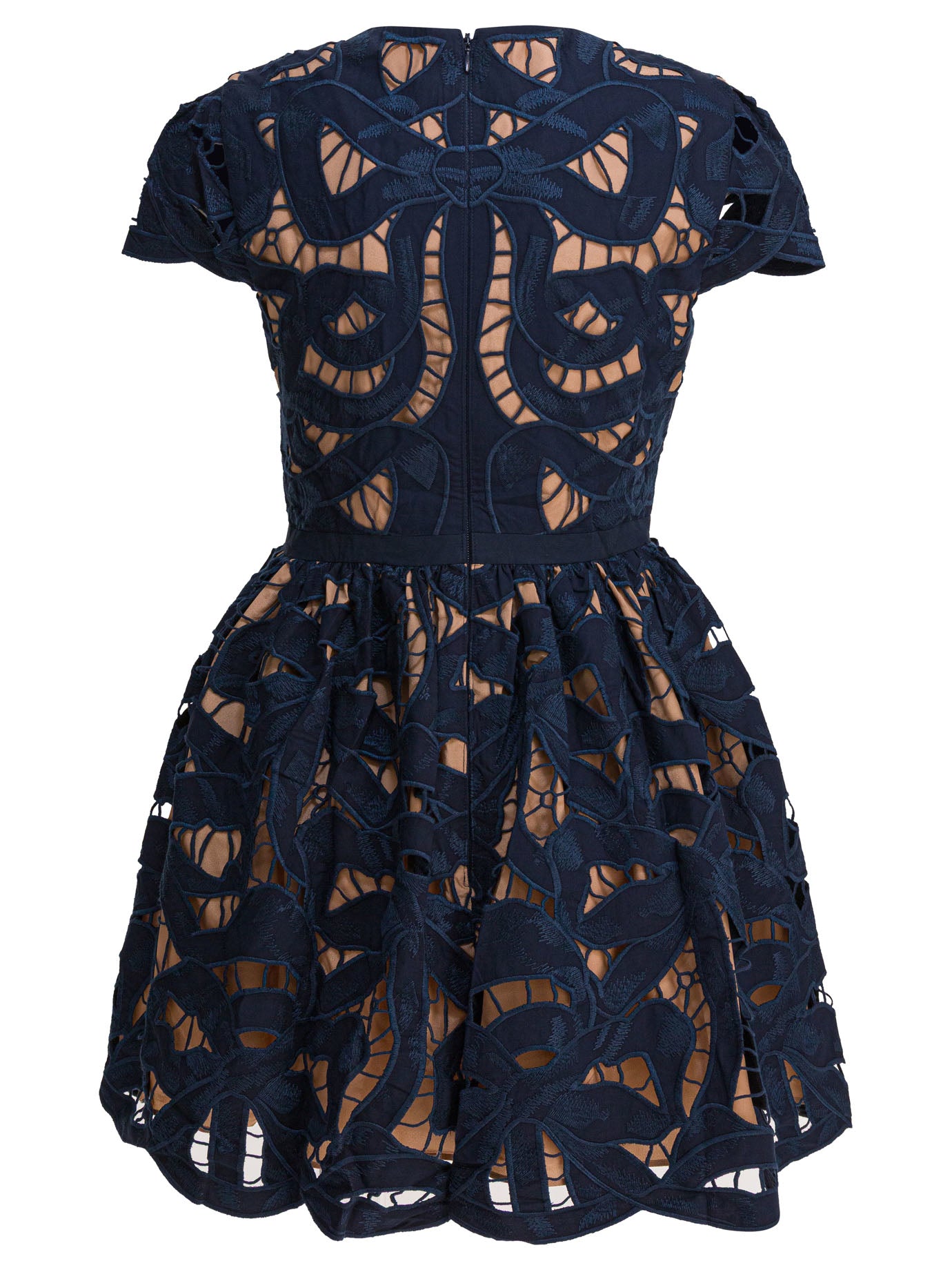 BOW EMBROIDERED MINI DRESS Self-Portrait