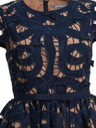 BOW EMBROIDERED MINI DRESS Self-Portrait