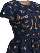 BLUE COTTON DRESS Self-Portrait
